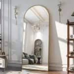 Metal Arch Full Length Mirror Floor Mirror Wall-Mounted - Image 4